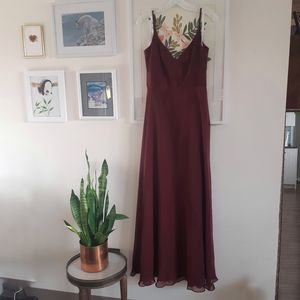 David's Bridal Bridesmaid Dress Wine